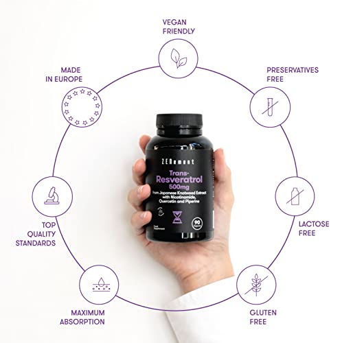 Trans-Resveratrol 500mg Capsules for Healthy Aging