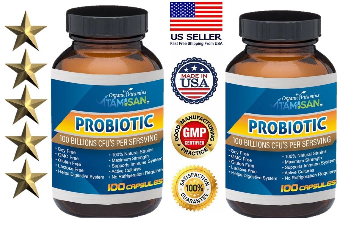100 Billion CFU Probiotics for Digestive Health