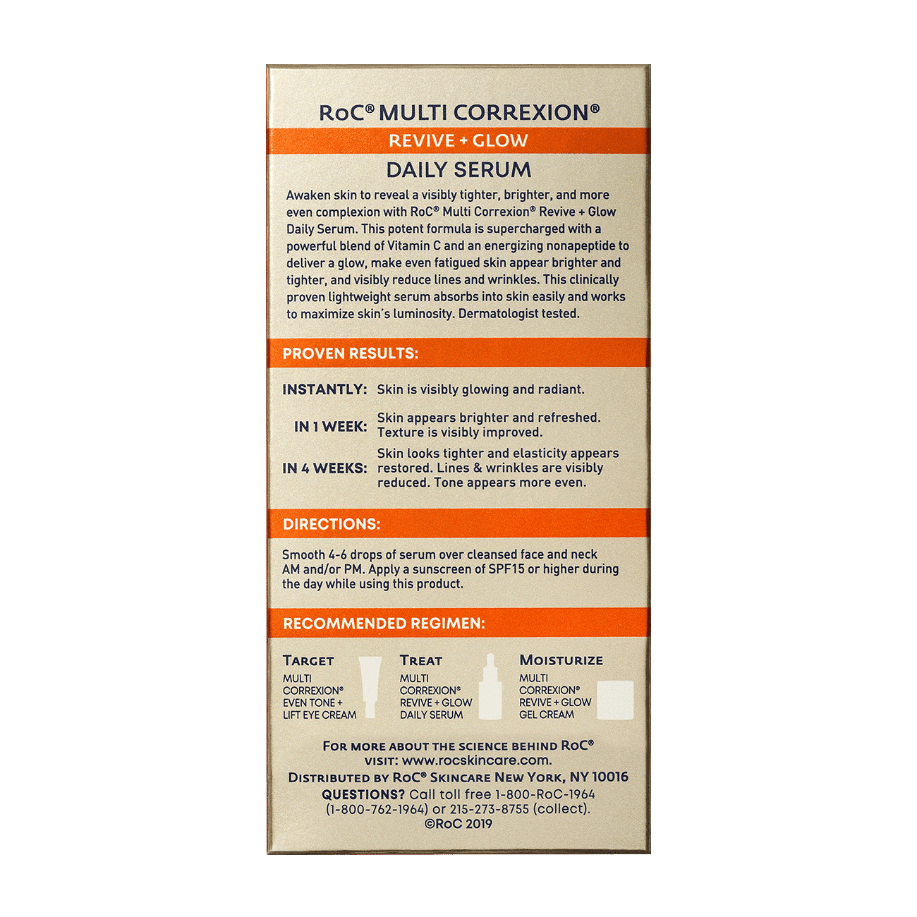 ROC Revive + Glow Daily Serum 1 oz (2-Pack)