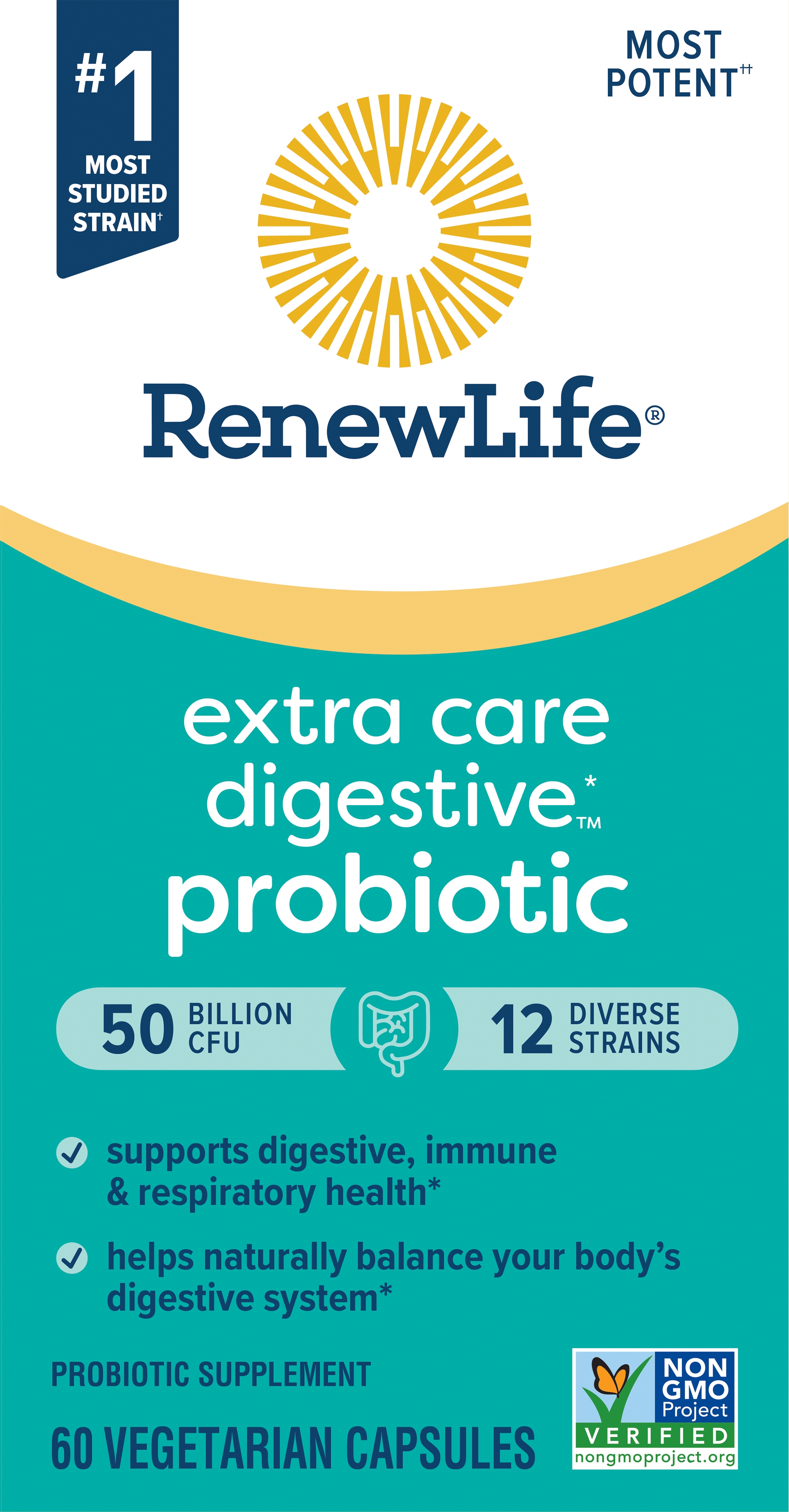 Renew Life Extra Care Probiotic 50 Billion Live Cultures