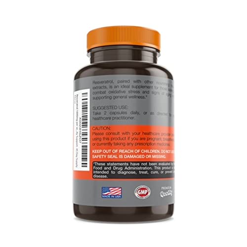 Simple-Organics Resveratrol 1600mg Anti-Aging Capsules