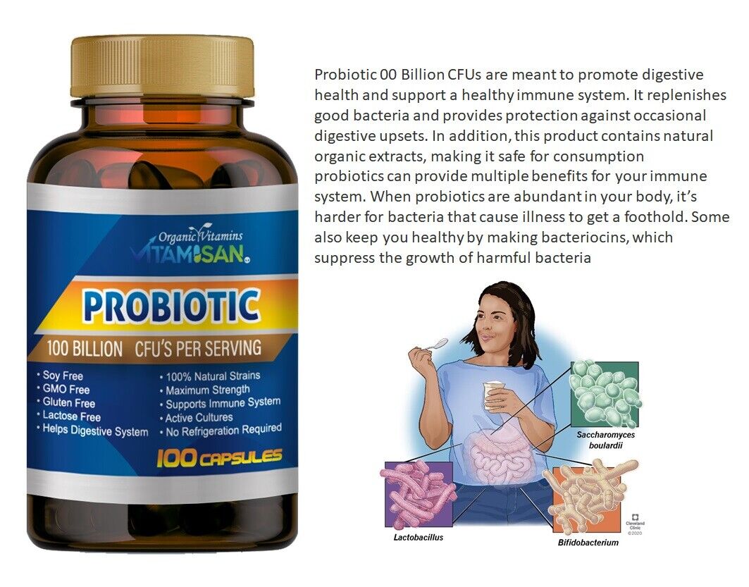 Probiotic 100 Billion CFUs - 300 Capsules