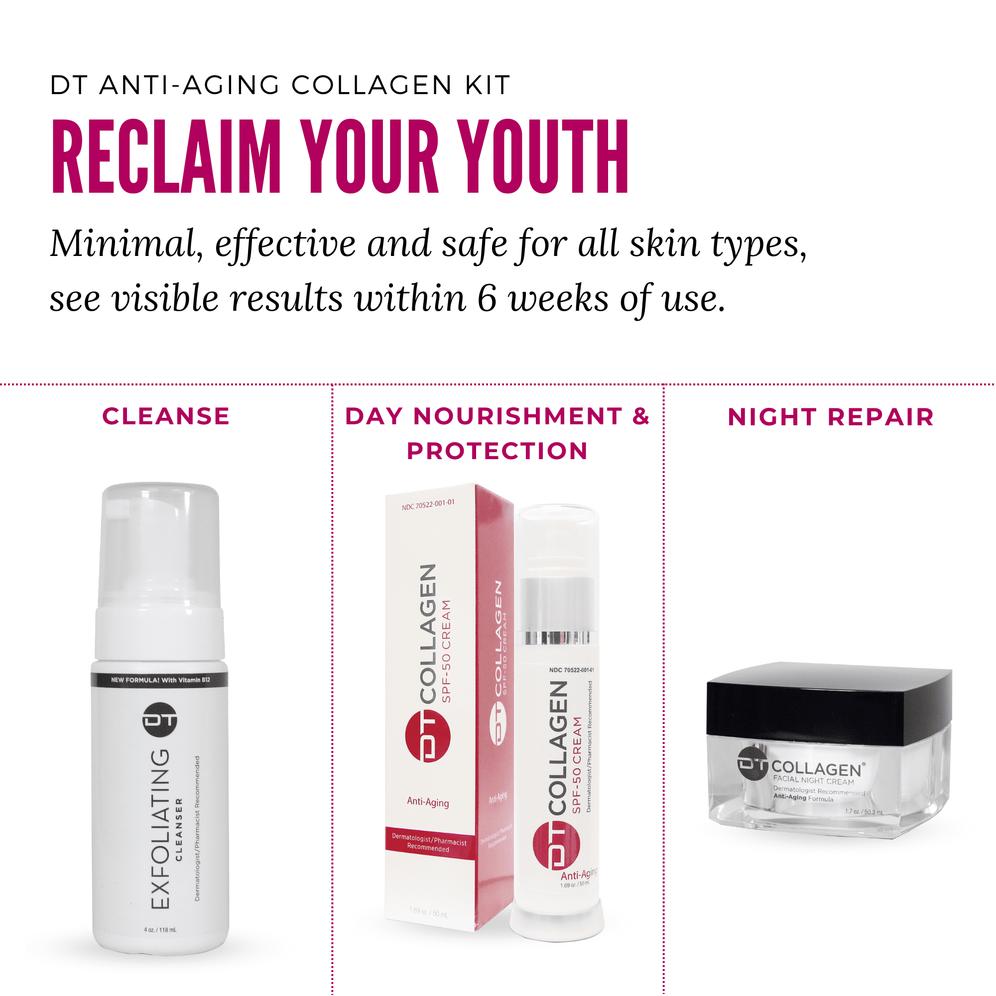 DT Collagen Night Cream for Wrinkle Reduction