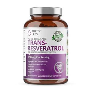 Pure Organic Trans-Resveratrol - Anti-Aging Vegan Capsules