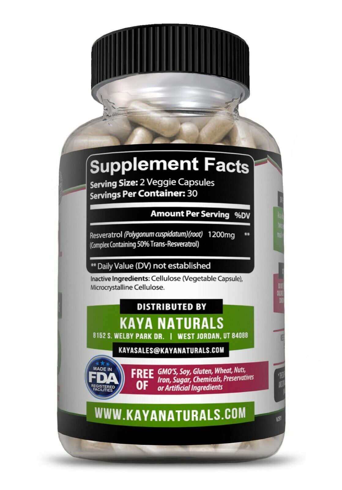 Resveratrol Capsules for Youthful, Radiant Skin