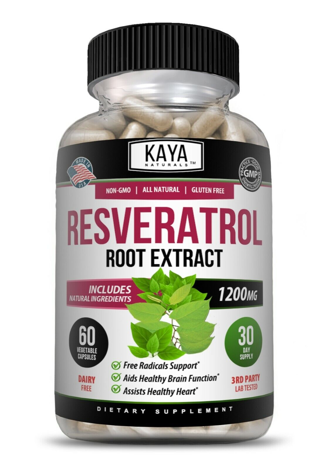 Resveratrol Capsules for Youthful, Radiant Skin