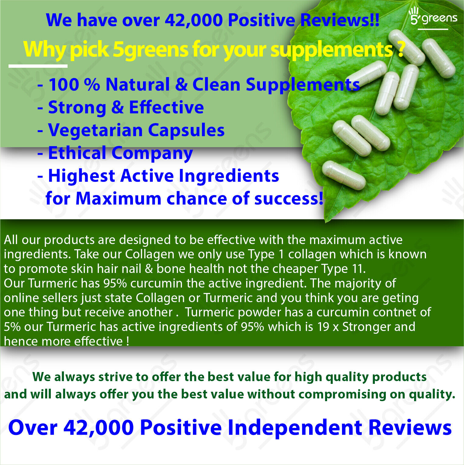 Max Strength Hydrolyzed Marine Collagen Capsules 2600mg