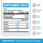 Zammex Unflavored Marine Collagen Powder 11.3oz