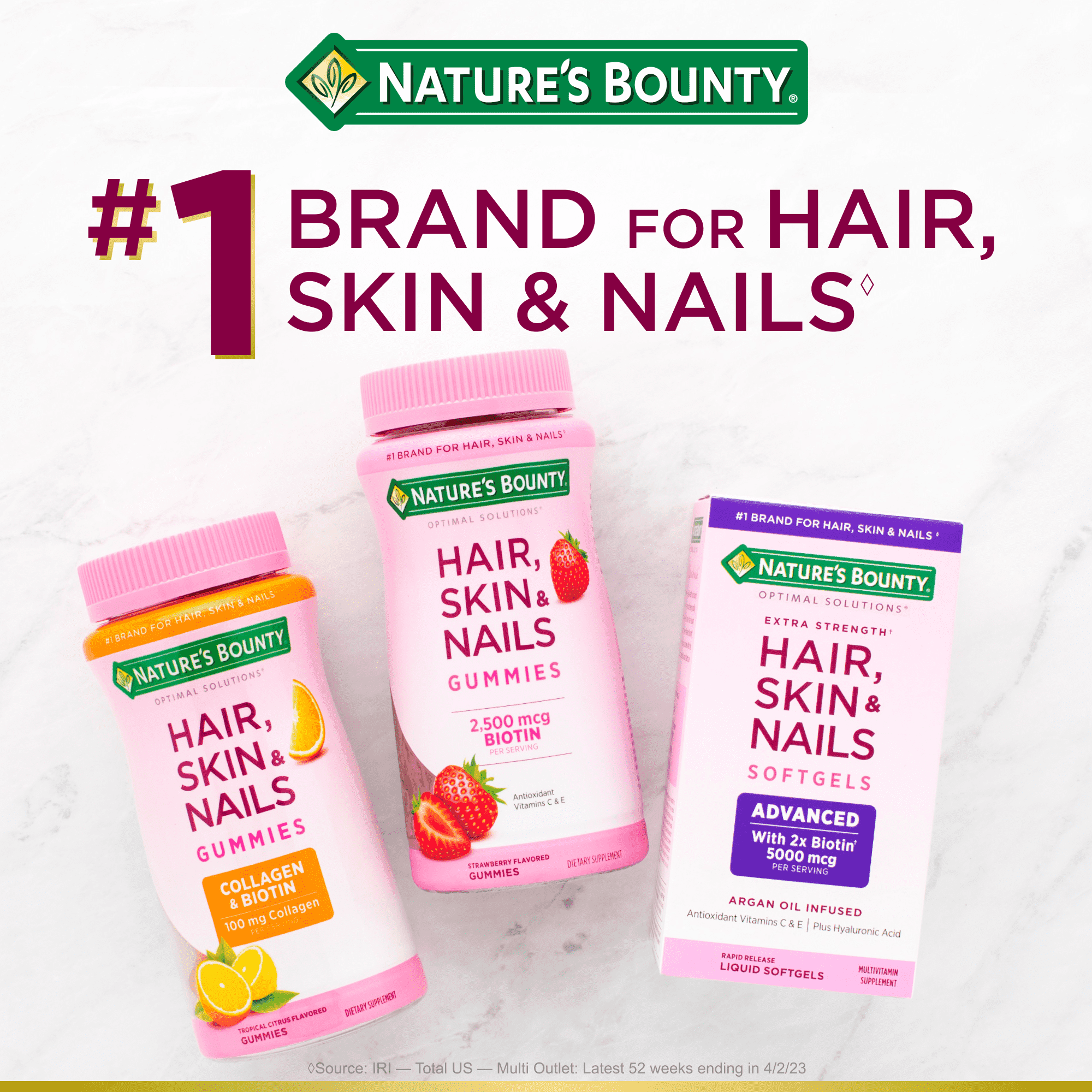Nature's Bounty Collagen Biotin Gummies for Beauty