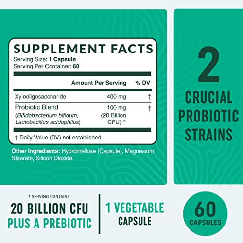 20 Billion CFU Probiotic for Gut Health 60ct