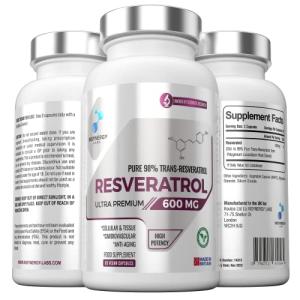 High Strength Resveratrol 600mg Vegan Capsules