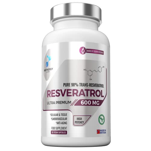 High Strength Resveratrol 600mg Vegan Capsules