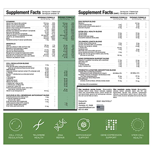 Healthycell AM PM Anti-Aging Multivitamin for Adults