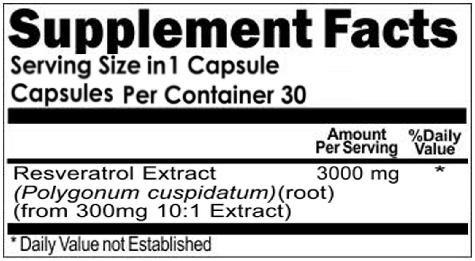 Resveratrol Extract 3000mg for Anti-Aging Support