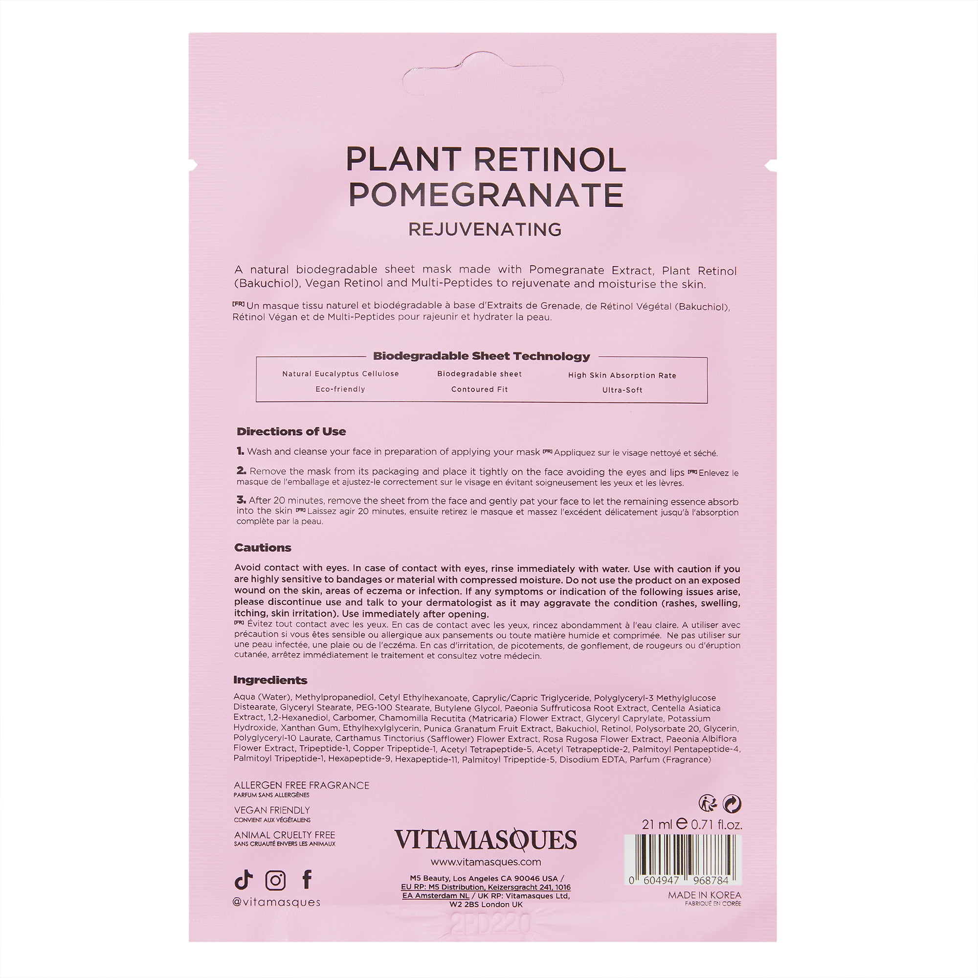 Pomegranate Retinol Rejuvenating Sheet Mask