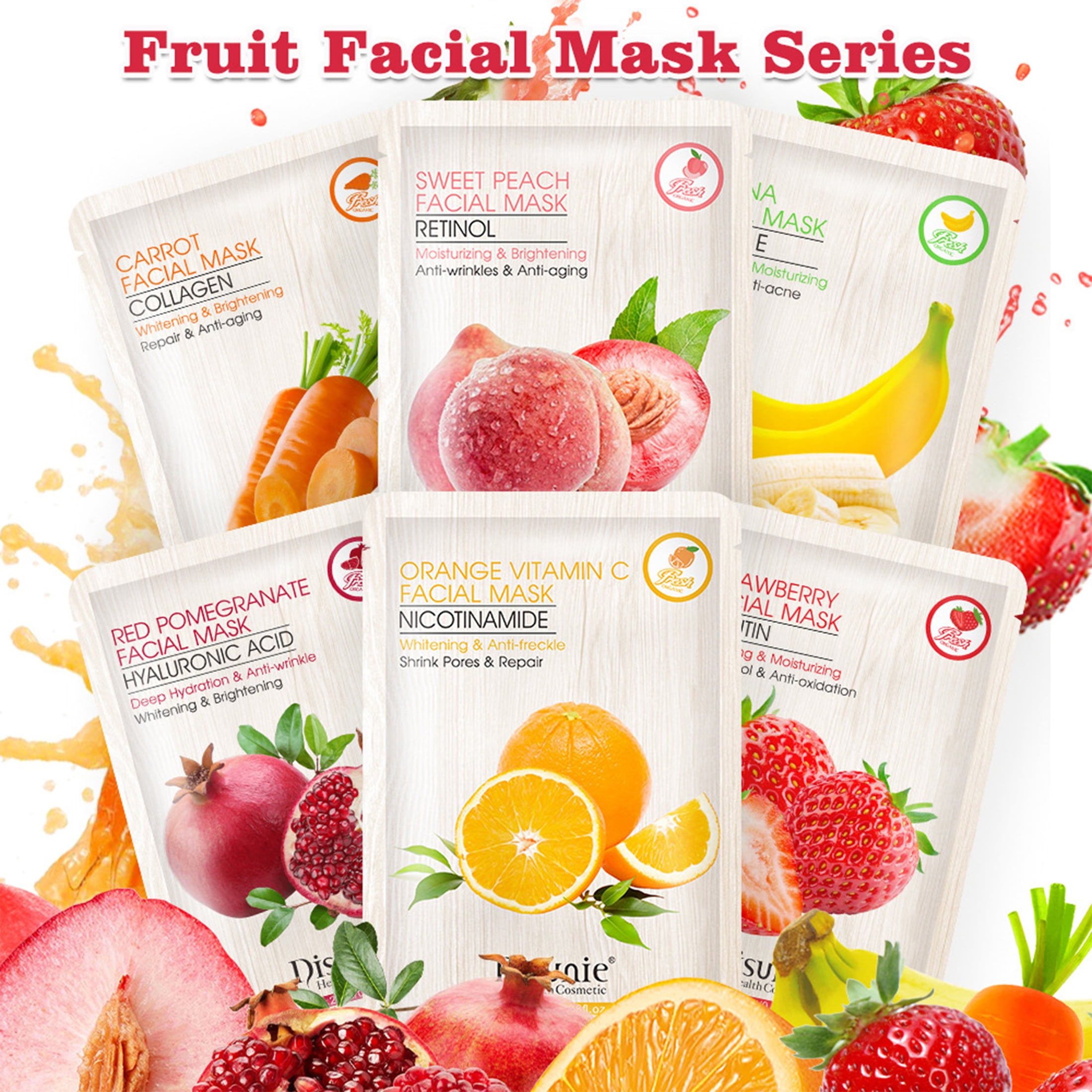 Carrot & Hyaluronic Acid Anti-Aging Face Masks