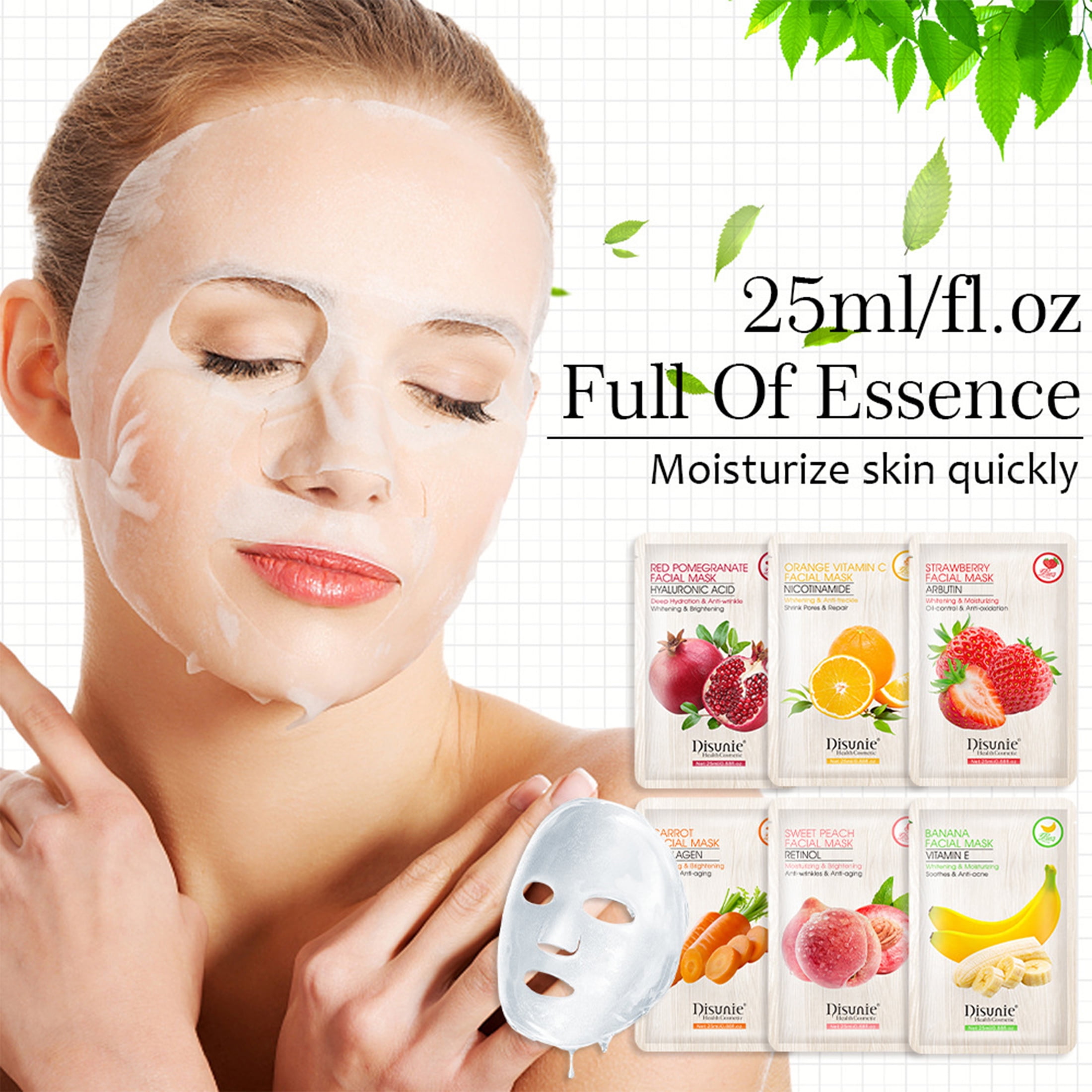 Carrot & Hyaluronic Acid Anti-Aging Face Masks