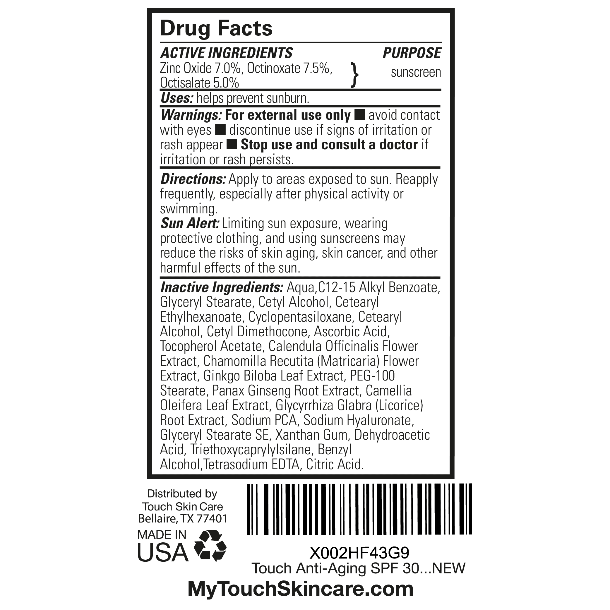 SPF 30 Anti-Aging Moisturizer with Vitamin C & E