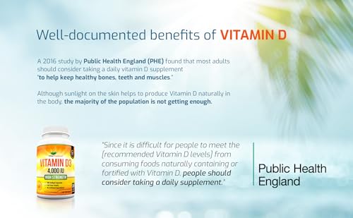 Maximum Strength Vitamin D3, 4,000 IU, 365 Softgels