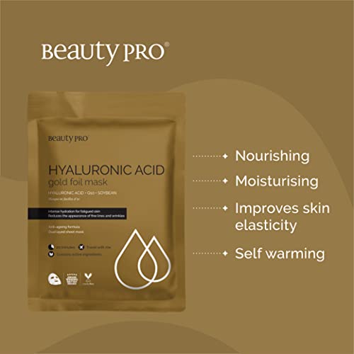 BeautyPro Warming Gold Foil Sheet Mask 25ml