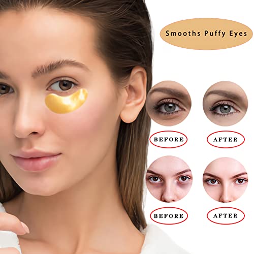 Hyaluronic Gold Eye Masks - 12 Soothing Pads