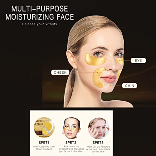 Hyaluronic Gold Eye Masks - 12 Soothing Pads