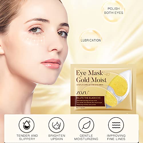 Hyaluronic Gold Eye Masks - 12 Soothing Pads