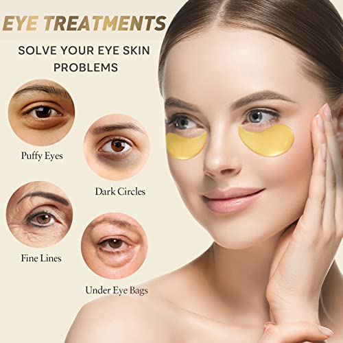 24K Gold Under Eye Patches for Dark Circles