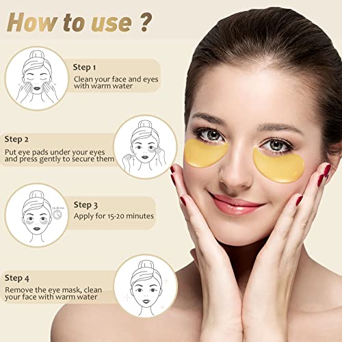 24K Gold Under Eye Patches for Dark Circles