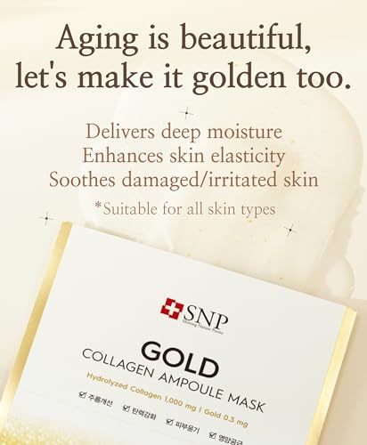 SNP Gold Collagen Mask Sheets - Pack of 10