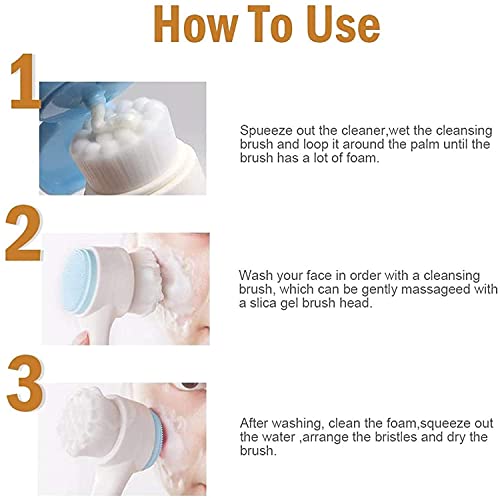 2-in-1 Facial Cleansing Brush and Exfoliator