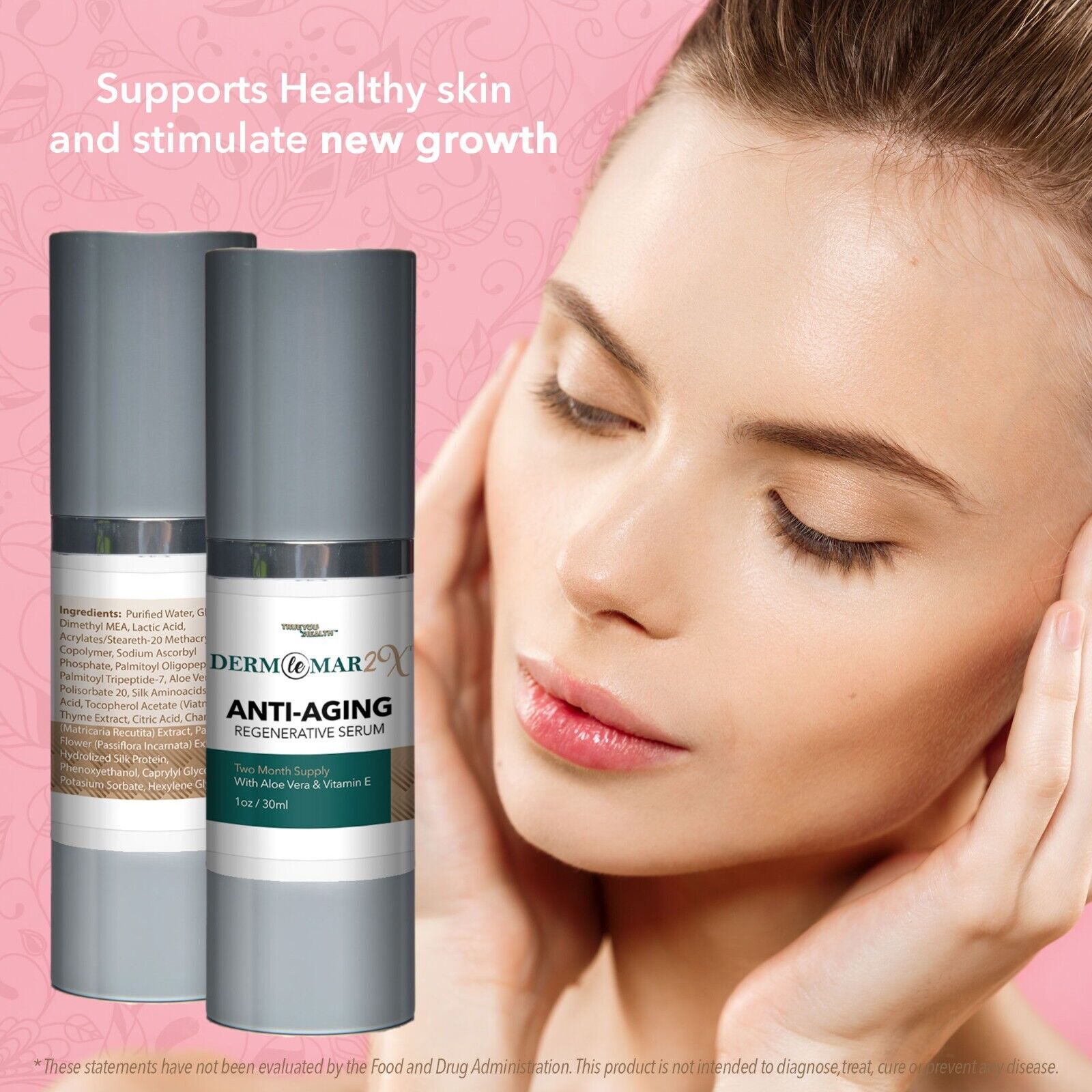 Derm Le Mar Anti-Aging Regenerative Serum - 2 Month Supply