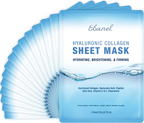 Ebanel Hyaluronic Collagen Sheet Mask 15 Pack