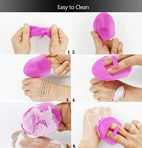 2Pcs Silicone Face Cleansing Brush Set
