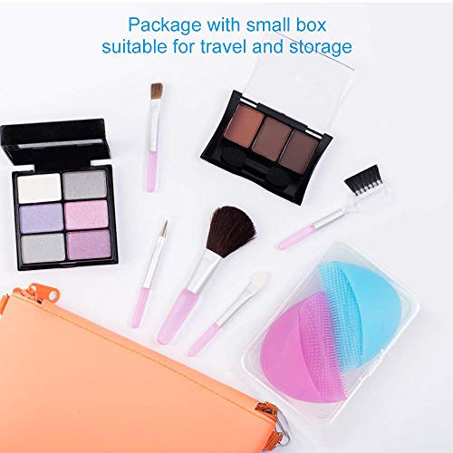 2Pcs Silicone Face Cleansing Brush Set