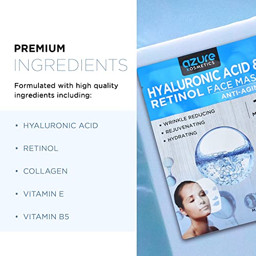 Azure Hyaluronic Acid & Retinol Anti-Aging Face Masks