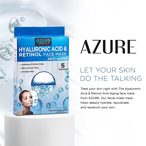 Azure Hyaluronic Acid & Retinol Anti-Aging Face Masks