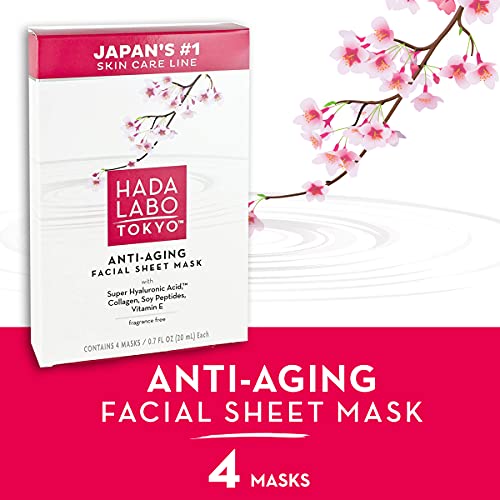 Hada Labo Tokyo Anti-Aging Facial Masks - 4 Pack