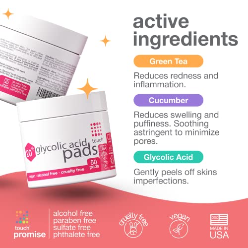 Glycolic Acid Exfoliating Pads for Youthful Skin
