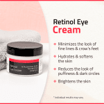 Retinol Eye Cream for Dark Circles and Puffiness