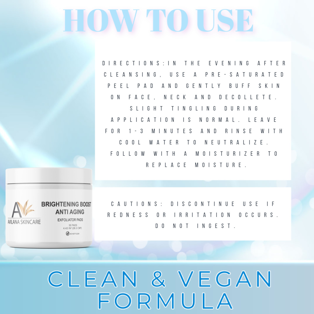 Avilana Brightening Boost Anti-Aging Exfoliator Pads