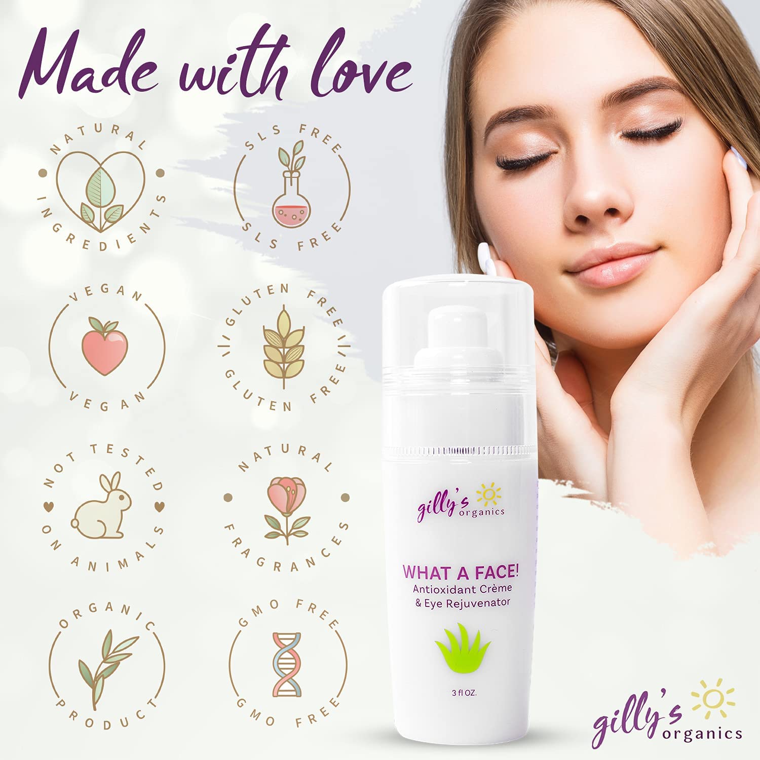 Gilly's Organic Anti-Aging Face Cream Moisturizer