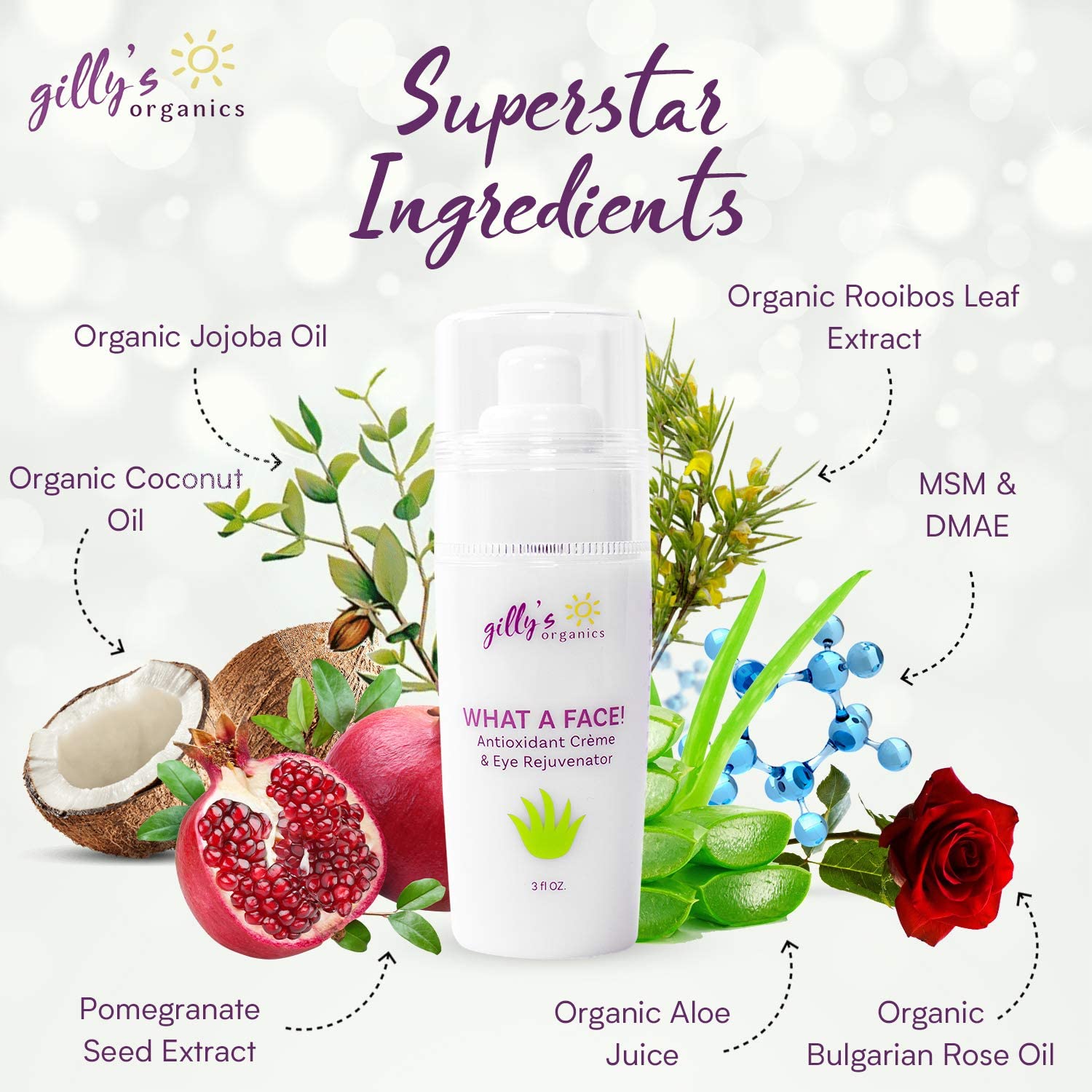 Gilly's Organic Anti-Aging Face Cream Moisturizer