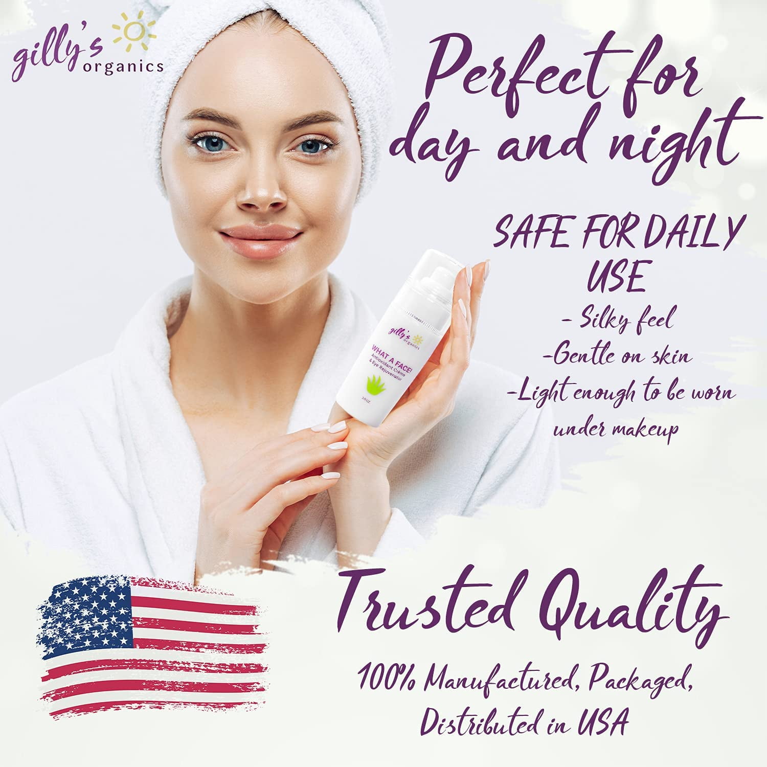 Gilly's Organic Anti-Aging Face Cream Moisturizer