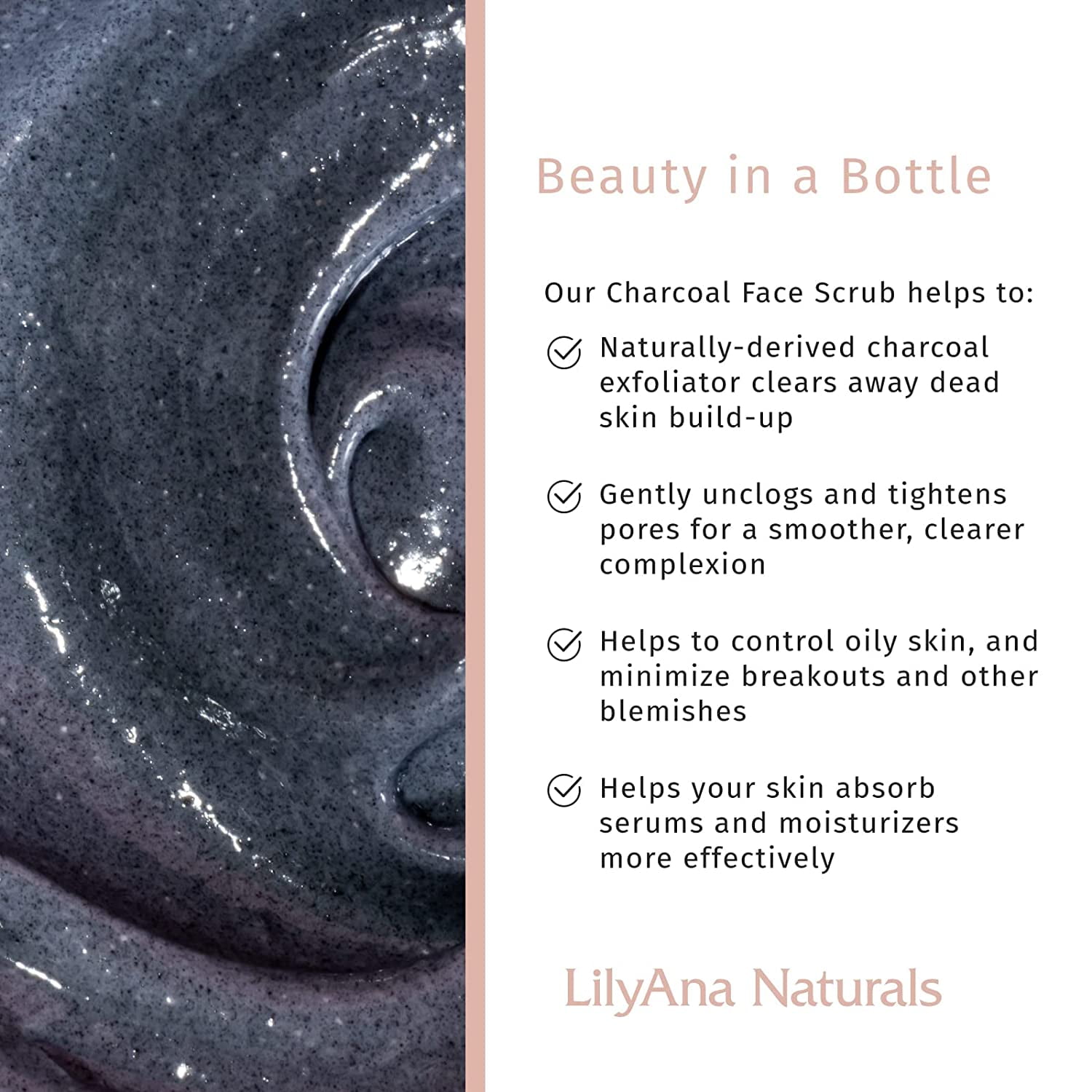LilyAna Naturals Charcoal Anti-Aging Face Scrub