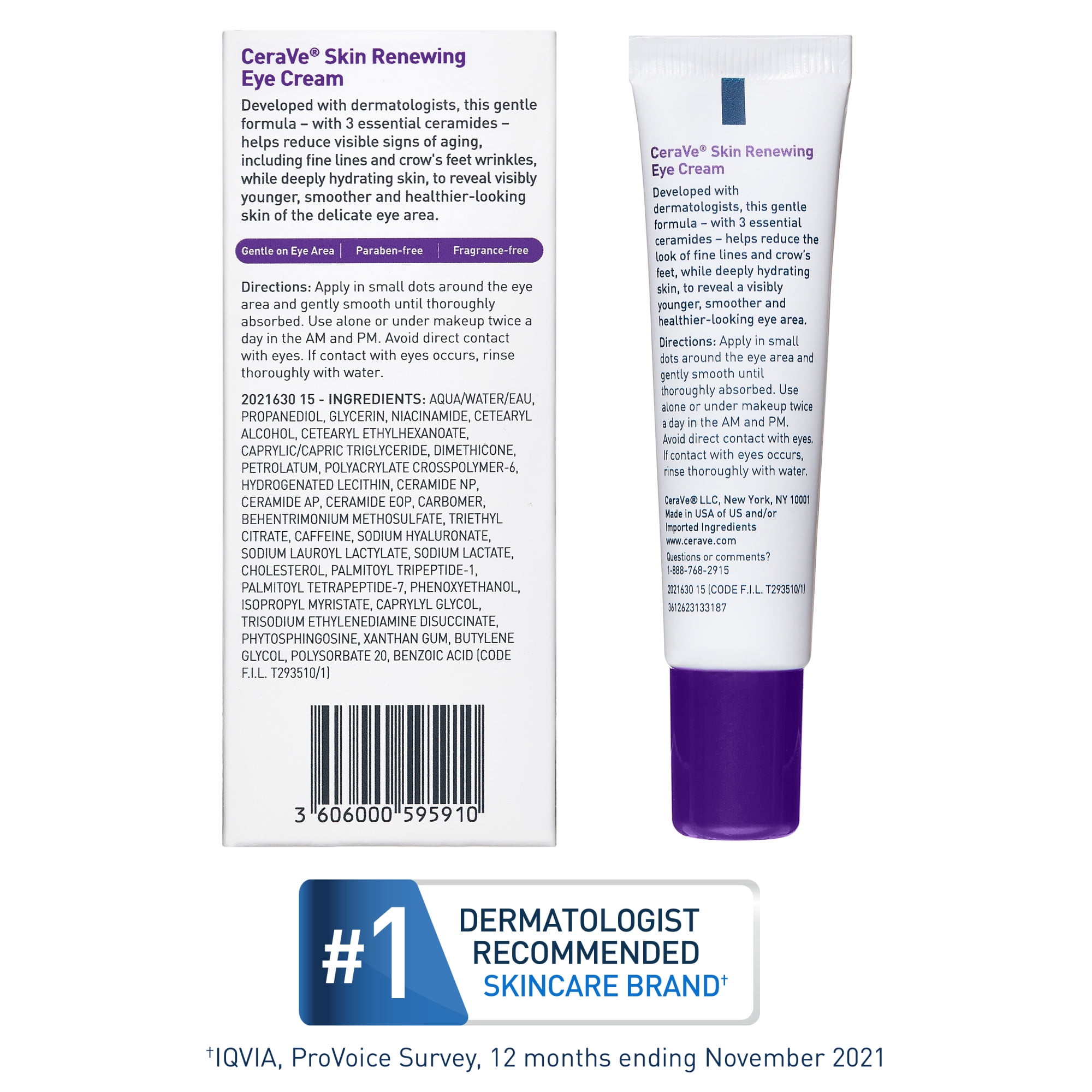 CeraVe Eye Cream for Wrinkles with Caffeine