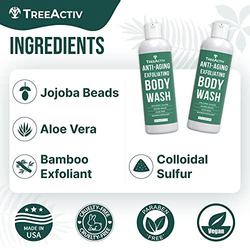TreeActiv Anti-Aging Exfoliating Body Wash, 8oz