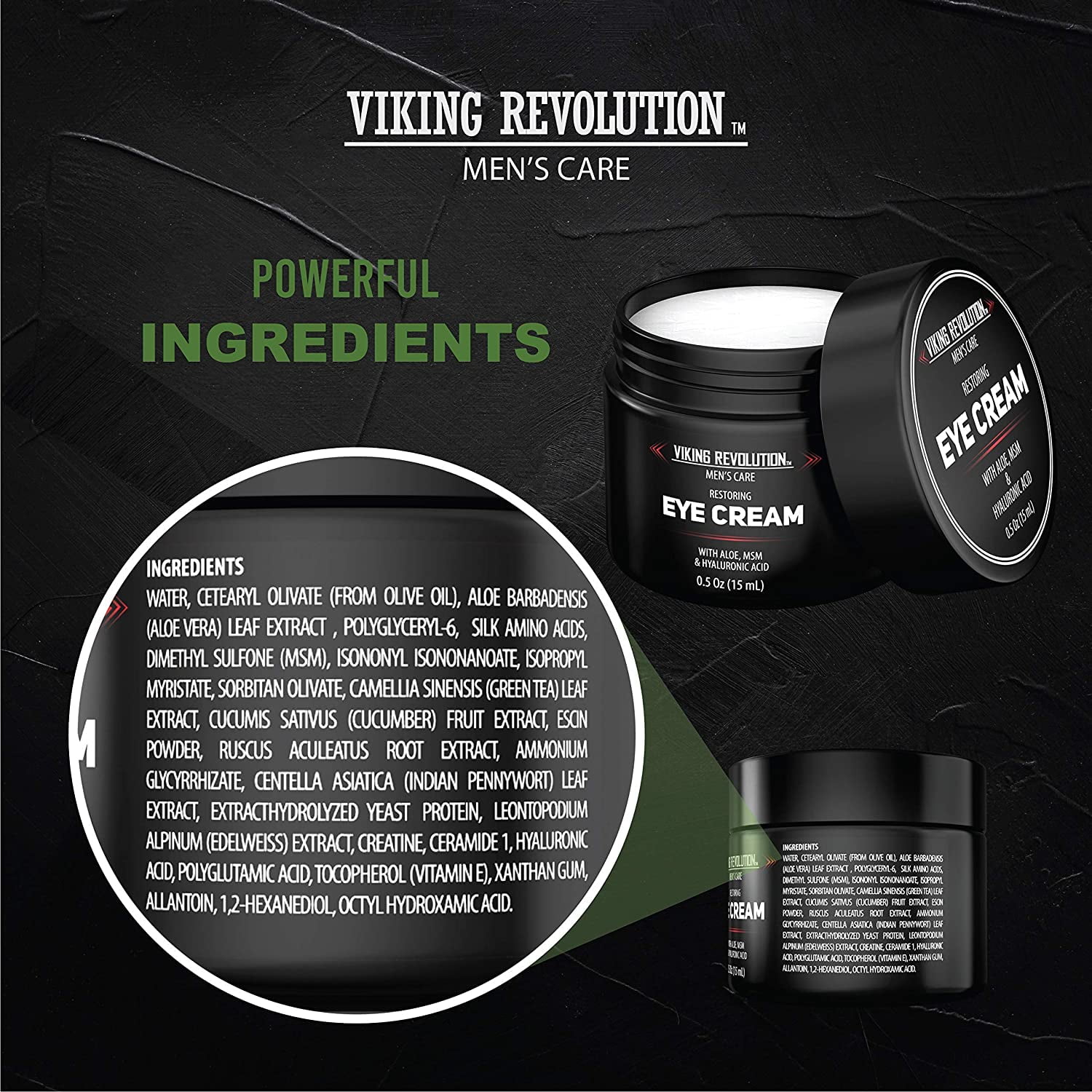 Viking Revolution Men's Natural Eye Cream 0.5 Fl Oz