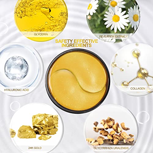 24K Gold Under Eye Patches for Dark Circles