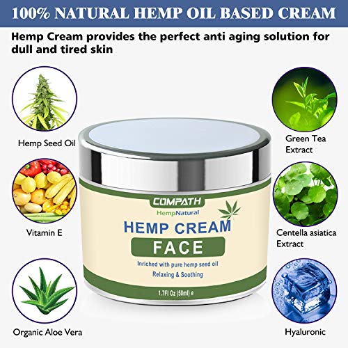 Hemp Anti-Aging Face Cream with Hyaluronic Acid